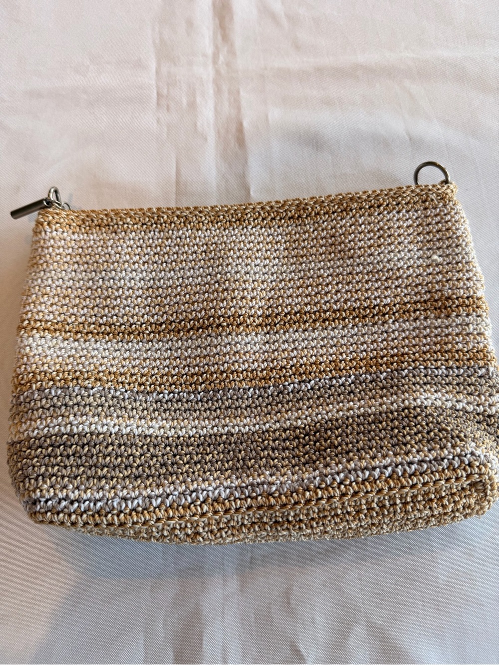 The Sak ‘Sand Stripe’ Pattern Hand Crocheted Clutch Handbag